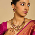 Antique Bead Short Necklace