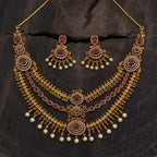 Antique Bead Short Necklace