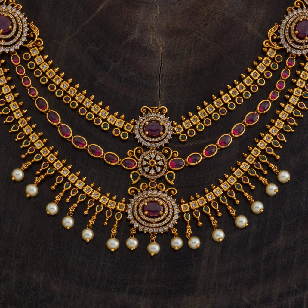 Antique Bead Short Necklace