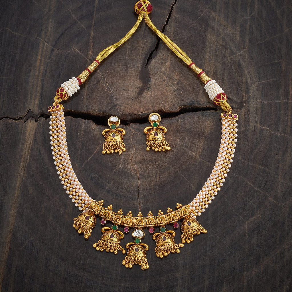 White Bead Antique Necklace