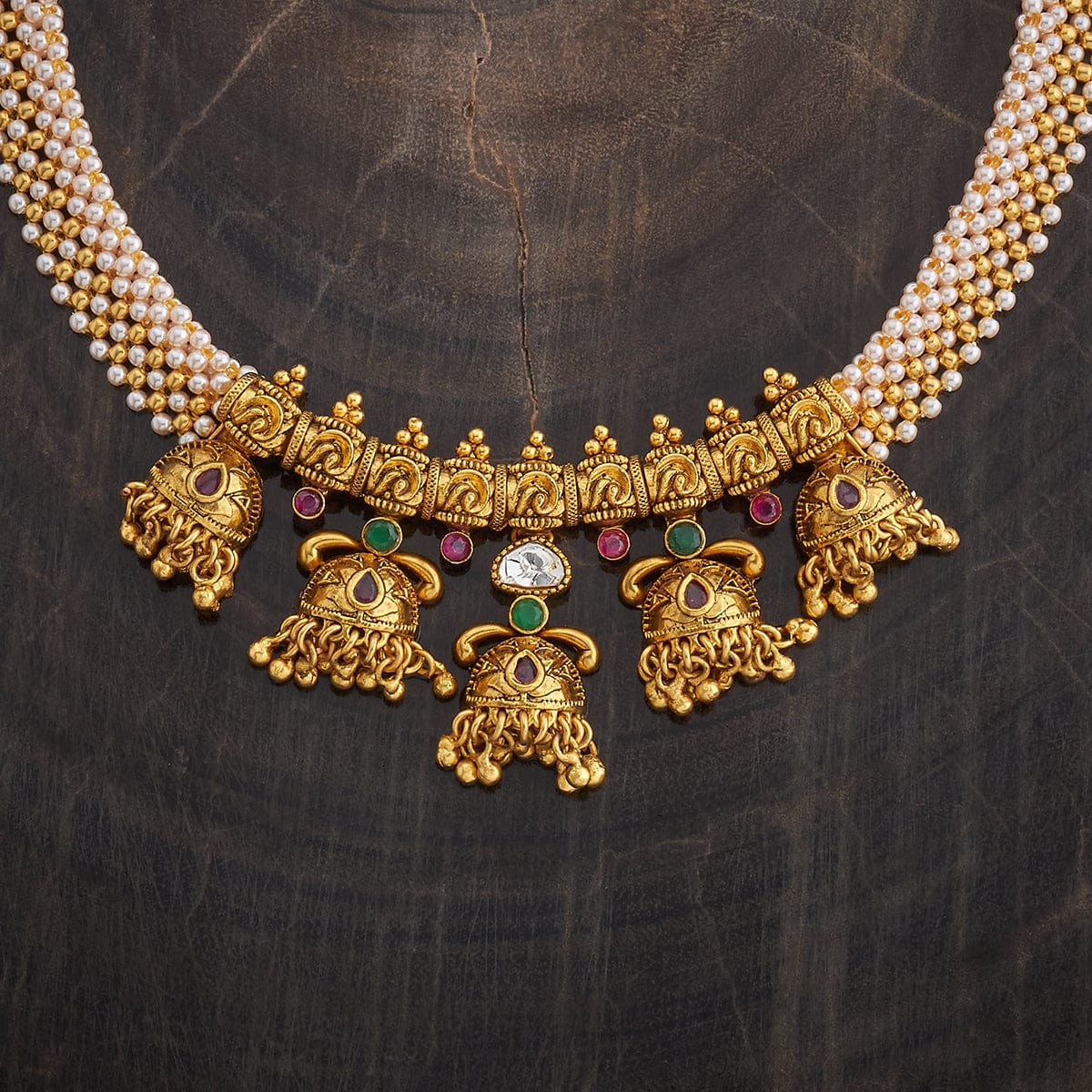 White Bead Antique Necklace