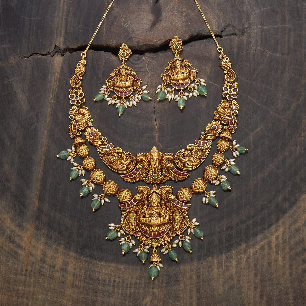 Laxmi Temple Antique Necklace