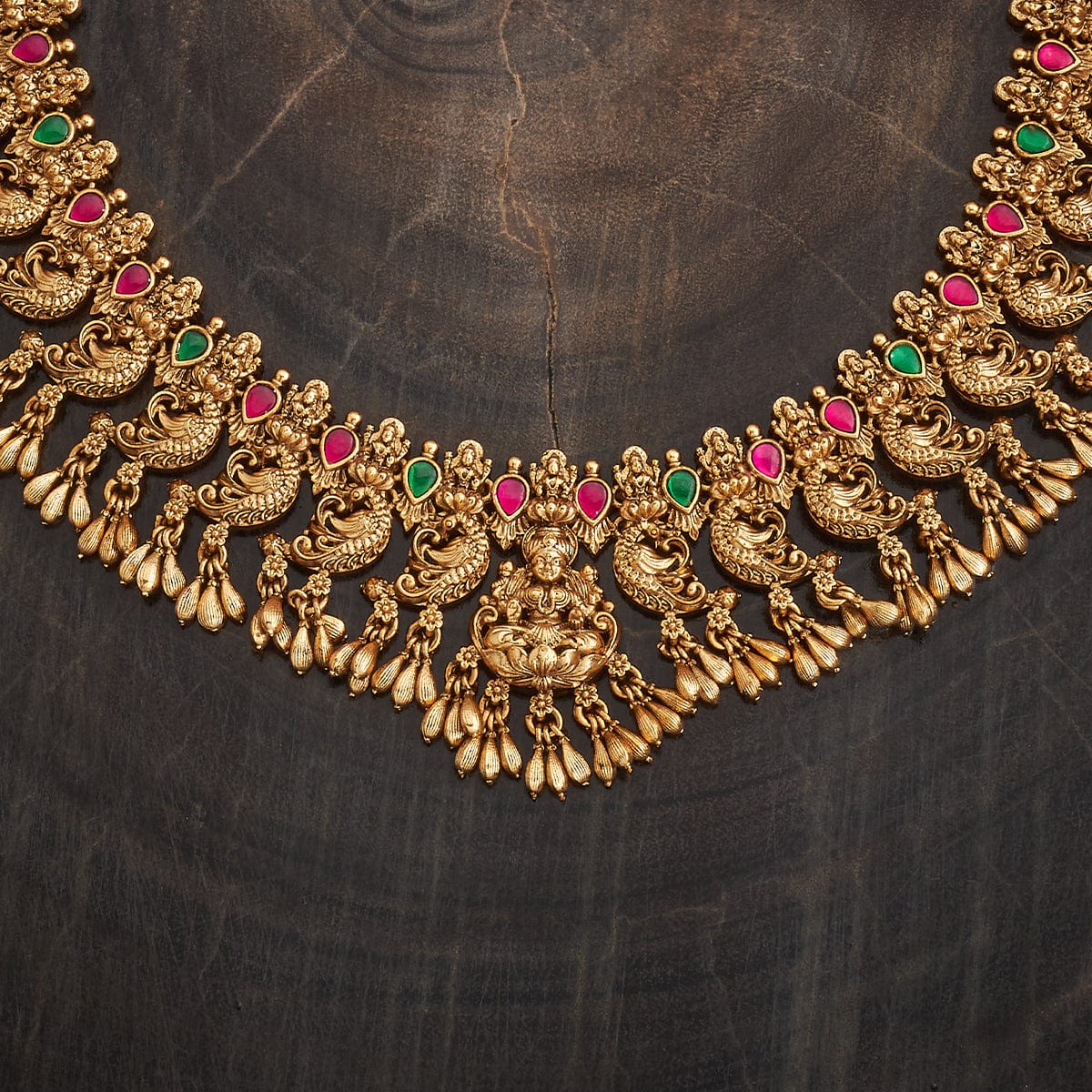 Antique Red & Green Necklace