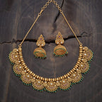 Antique Green Stone Necklace