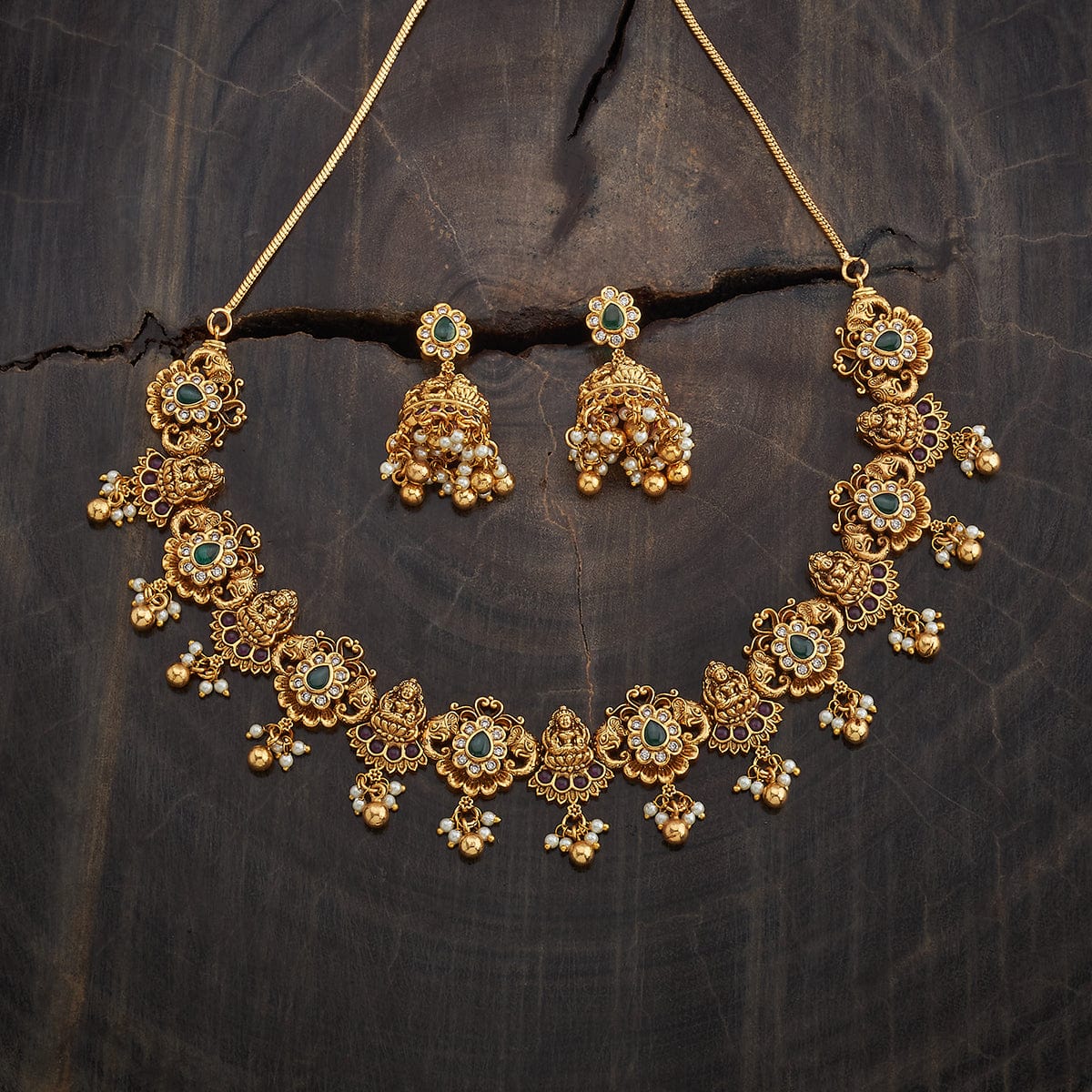Zircon Stones Antique Necklace
