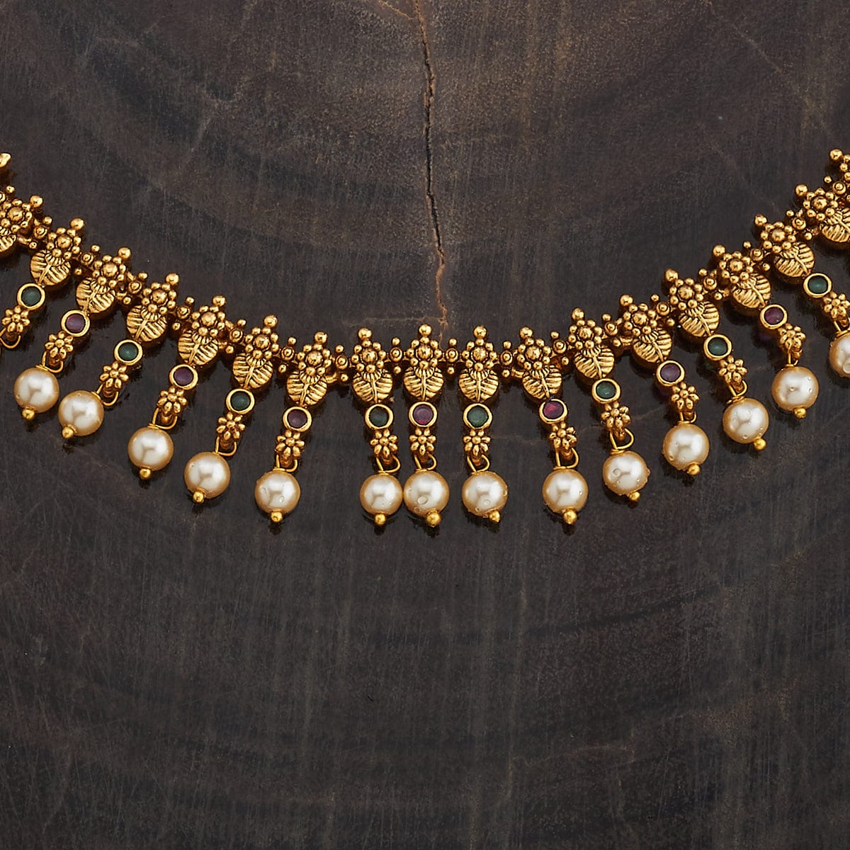 Antique White stone Necklace