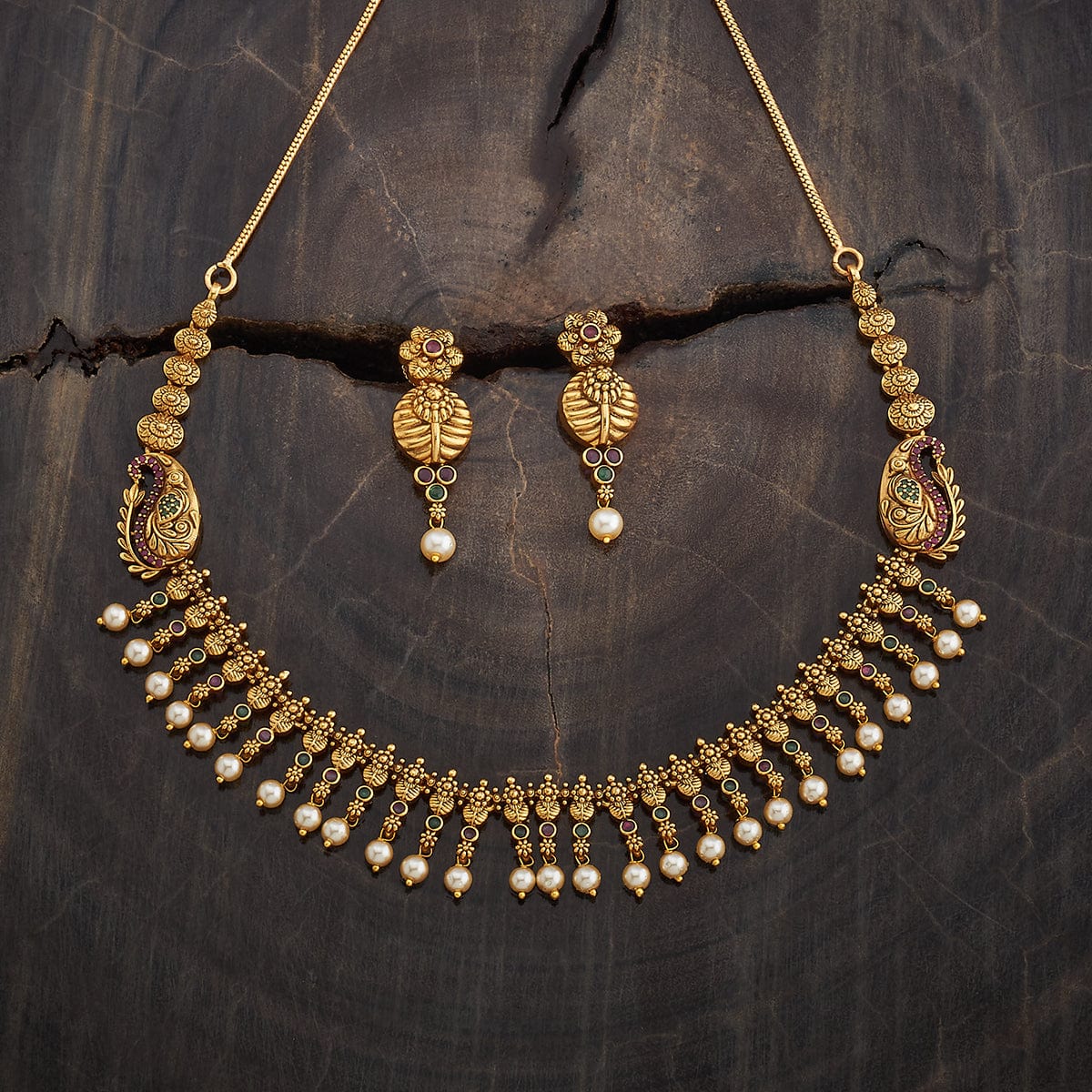 Antique White stone Necklace