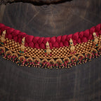 Red Stone Antique Short Necklace