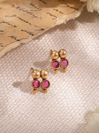 Gold-Plated Stone-Studded Necklace Set Occasion : - a birthday, wedding,