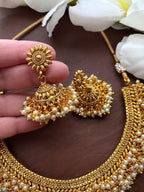 Gold Choker Necklace _indian Gold Necklace_indian Choker_