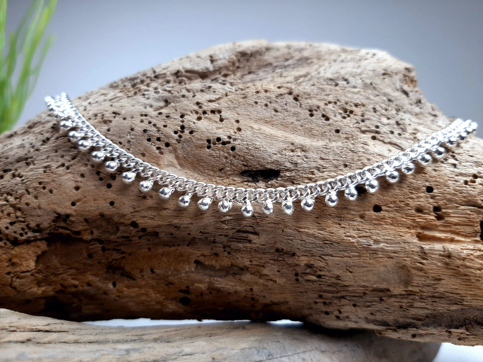 Silver Payal Anklet, Ankle Bracelet Belly Dance Bells Gypsy Boho Jewelry