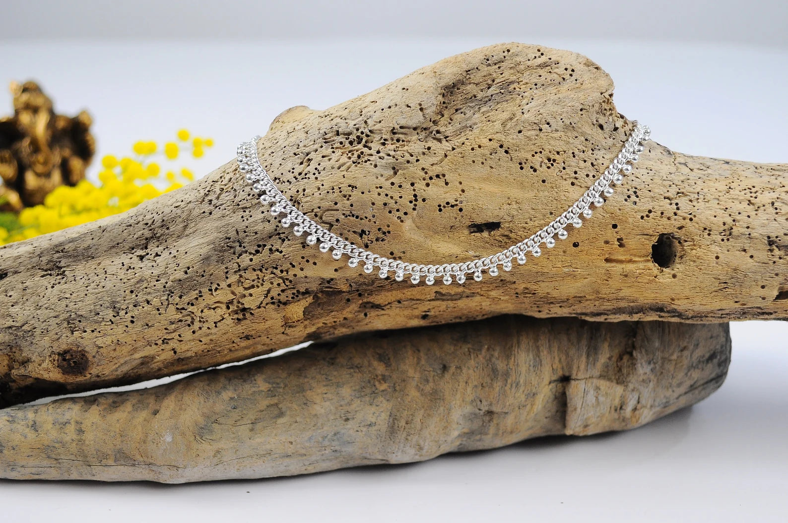 Silver Payal Anklet, Ankle Bracelet Belly Dance Bells Gypsy Boho Jewelry