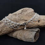 Indian Silver Anklet, Belly Dance Bells Gypsy Boho Jewelry, Anklets Chain dainty Ankle Bracelet