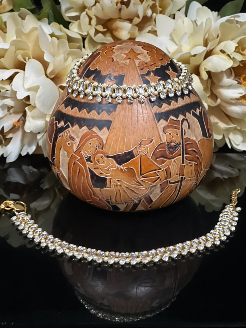 AD Diamond AnkletKundan PayalGold AnkletAntique GoldWedding Jewelry Payal