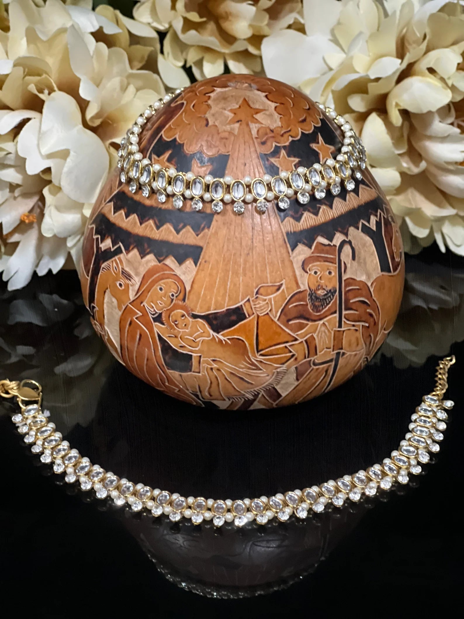 AD Diamond AnkletKundan PayalGold AnkletAntique GoldWedding Jewelry Payal