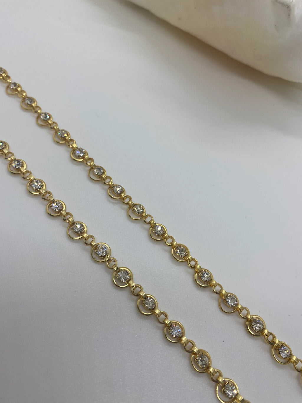 Bollywood jewellery, gold color anklets. Indian jewelry