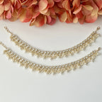 Gold Kundan Moti Pearl Anklet Payal Temple Anklet Payal Jhanjran Panjeb Boho Anklet Indian Jewelry Ethnic Jewelry Wedding Bridal Desi Anklet