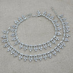 Navin American Diamond CZ Payal, Indian Asian Anklets, CZ Anklets, Jhanjara, Payal, AD Jewellery