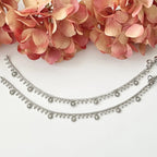 Silver Cubic Zirconia Anklet Payal Pair Diamond Traditional Indian Anklets Temple Anklets