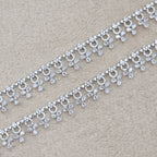 Navin American Diamond CZ Payal, Indian Asian Anklets, CZ Anklets, Jhanjara, Payal, AD Jewellery