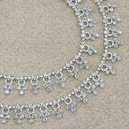 Navin American Diamond CZ Payal, Indian Asian Anklets, CZ Anklets, Jhanjara, Payal, AD Jewellery