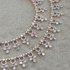 Navin American Diamond CZ Payal, Indian Asian Anklets, CZ Anklets, Jhanjara, Payal, AD Jewellery