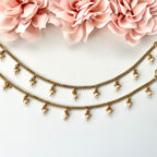 Gold Moti Anklet Payal Simple Pearl Simple Anklet