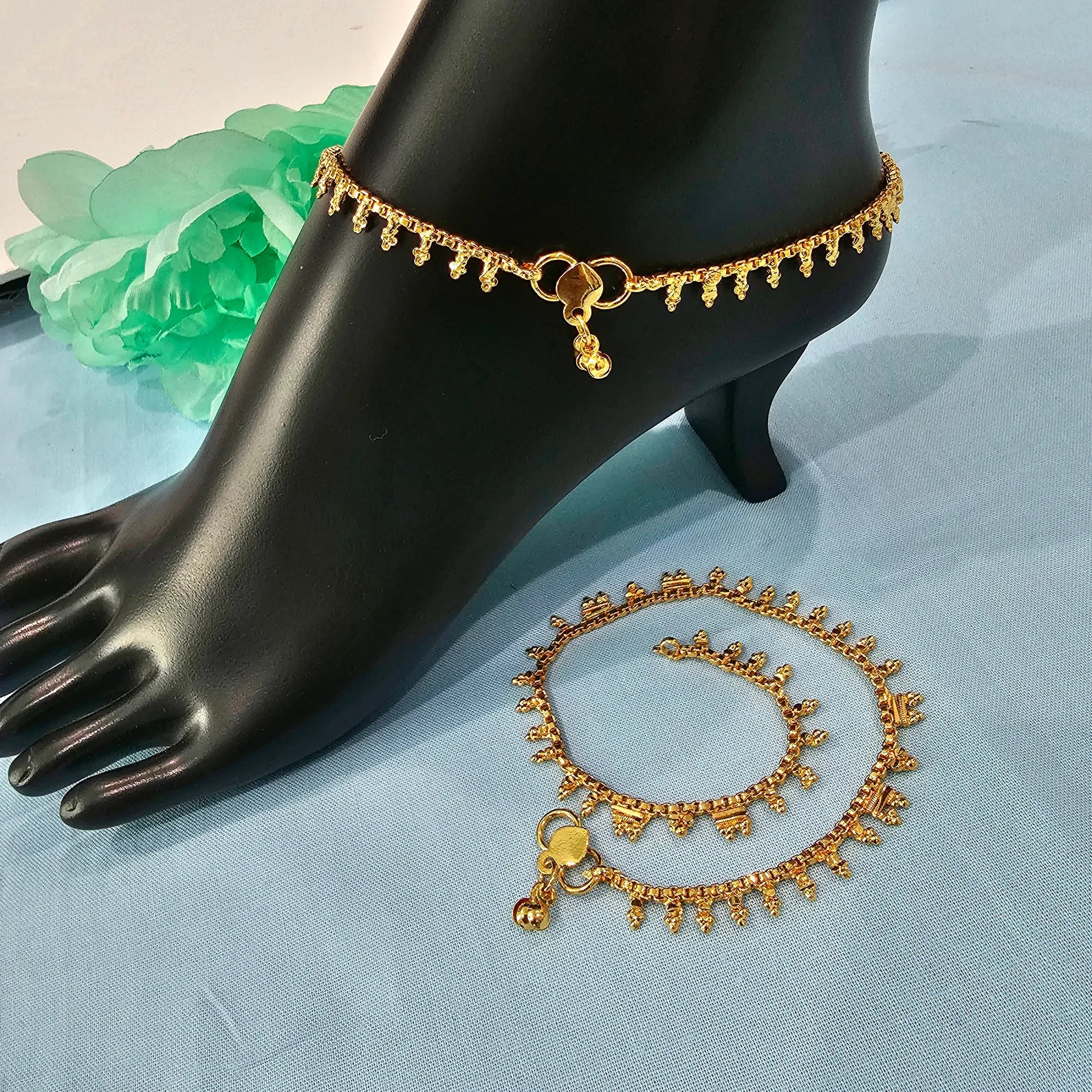 Anklets, good quality Matte finish Payal ,Indian Traditional Bridal jewelry, Fashion Jewelry for Women Anklets, Payal