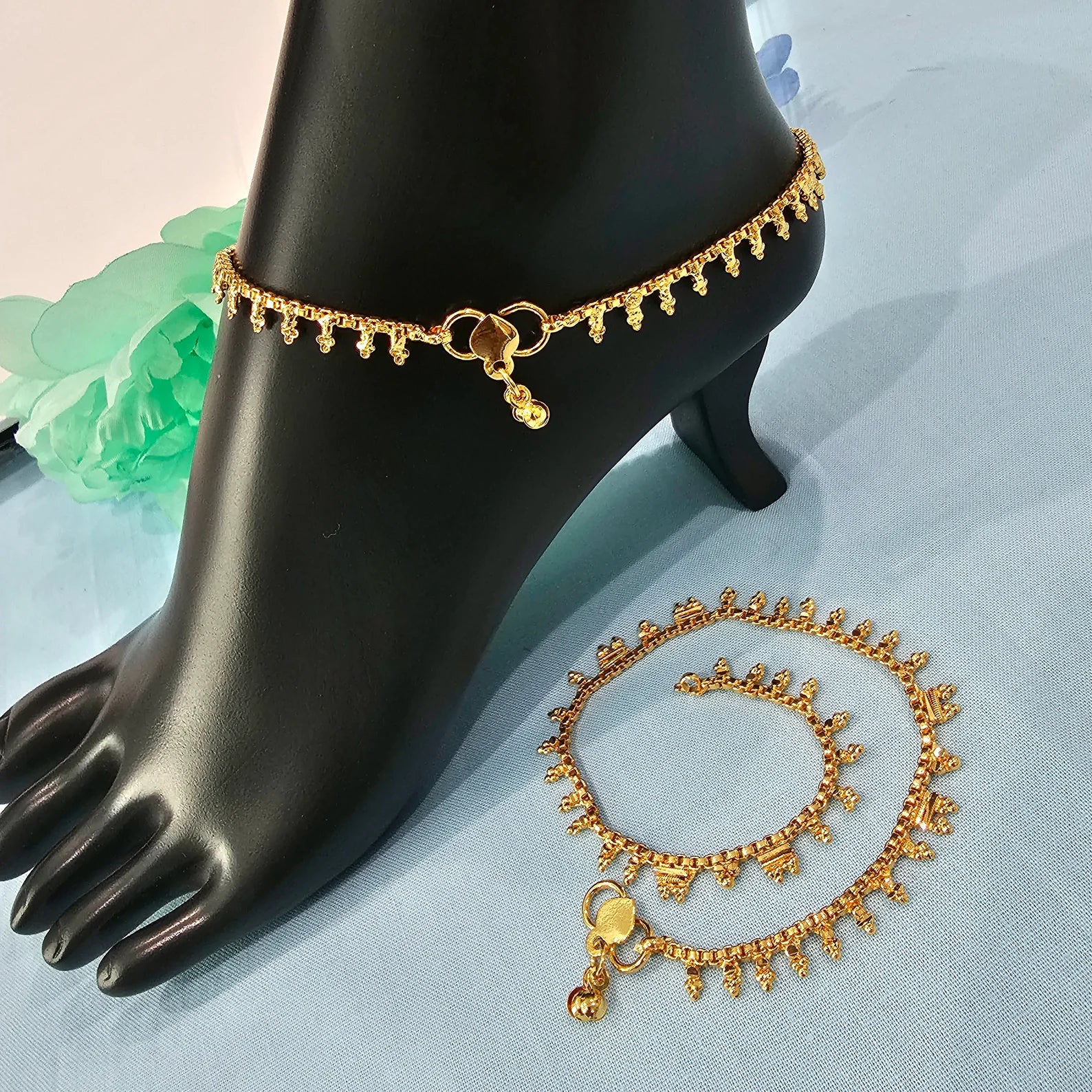 Anklets, good quality Matte finish Payal ,Indian Traditional Bridal jewelry, Fashion Jewelry for Women Anklets, Payal