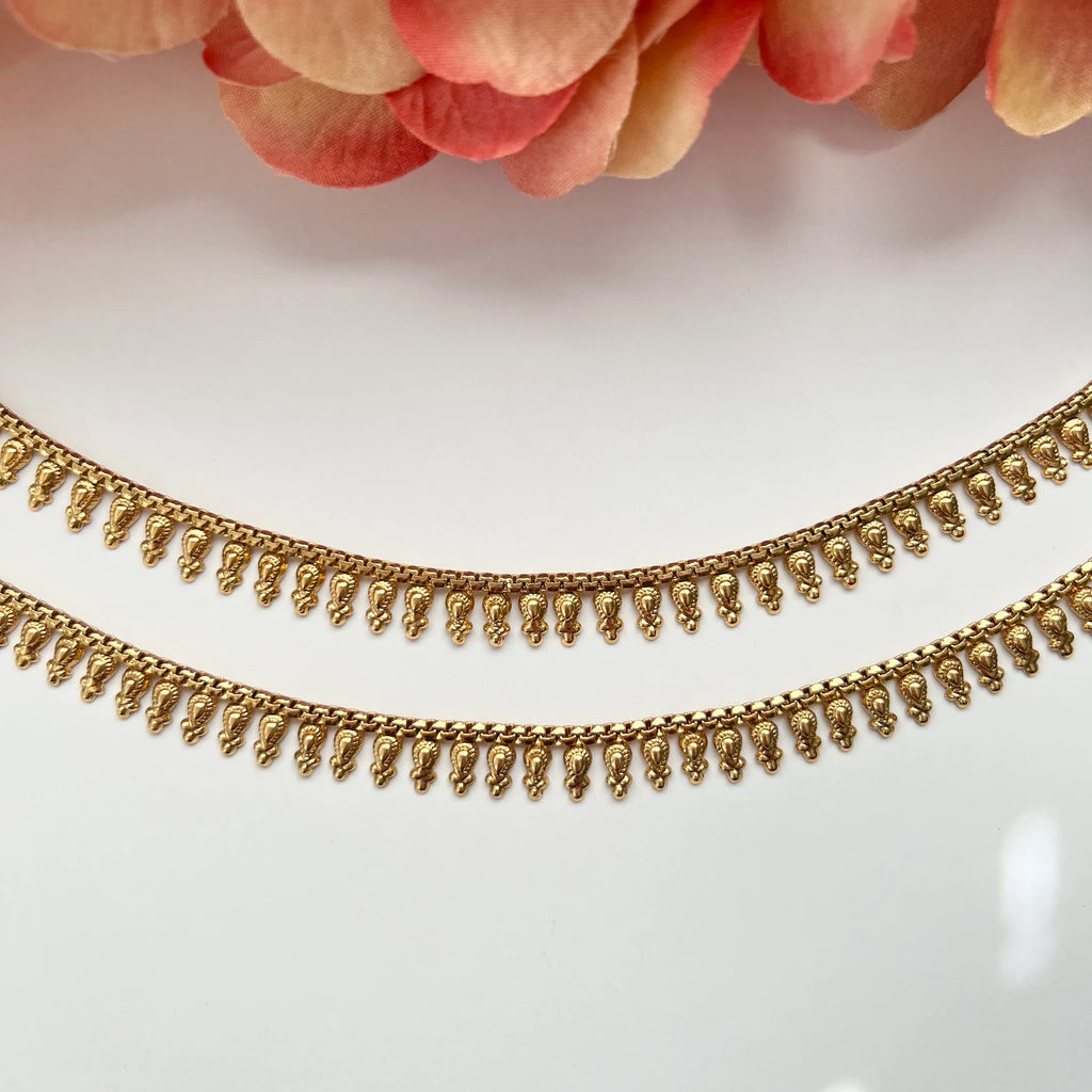 Gold Anklet Payal Traditional Indian Anklets Temple Anklets Payal Jhanjran Panjeb Pajeb Boho Anklets Indian Jewelry Bollywood Anklets