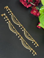 A pair of Antique gold finished women’s anklets  Payal  Bridal Payal Golusu
