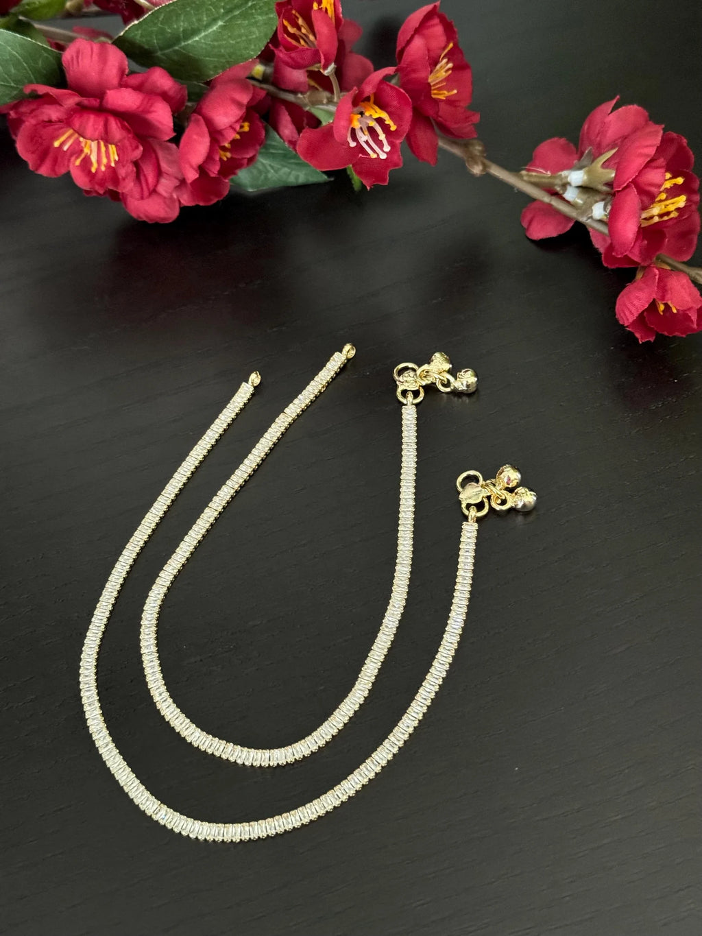 Pair of Anklets  ADCZ women’s anklets  Payal  Bridal Payal Golusu  anklets polki Payal