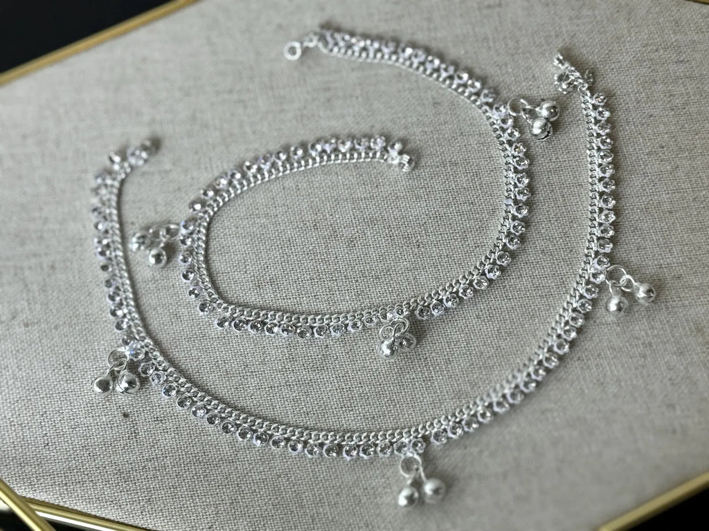 Indian Payal silver anklet pair payal traditional payal classic payal fancy reverse ad jhanjhar ghungaroo payal gold anklet indian