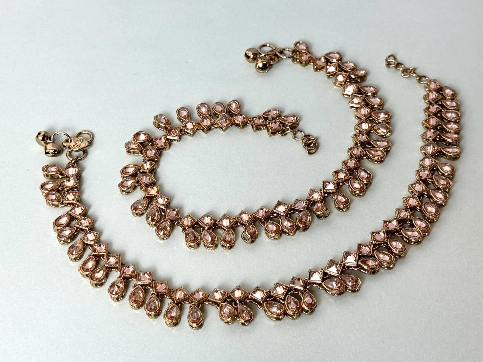 Indian Payal gold plated anklet reverse Ad payal traditional payal classic payal fancy reverse ad jhanjhar rhinestone payal