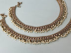Antique Gold Indian Payal gold plated anklet reverse Ad payal traditional payal