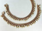 Antique Gold Indian Payal gold plated anklet reverse Ad payal traditional payal classic payal fancy reverse ad jhanjhar rhinestone payal