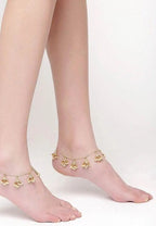 Anklets Payal Foot Bracelet Indian Gold pair Anklets Foot Bracelet Payal Jhanjar Jewelry JewelleryTraditional Bollywood Panjeb Jewelry