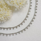 Silver Plated Polki Anklet, Payal for Women, Ankle Bracelet, Jhanjar, Trendy Jewelry