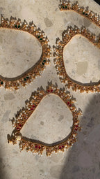 Meena Payals feet accessory anklets golden polish polki payaldainty ankletIndian JewelryPakistani Jewellerypearl payal pearl anklet