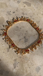 Meena Payals feet accessory anklets golden polish polki payaldainty ankletIndian JewelryPakistani Jewellerypearl payal pearl anklet