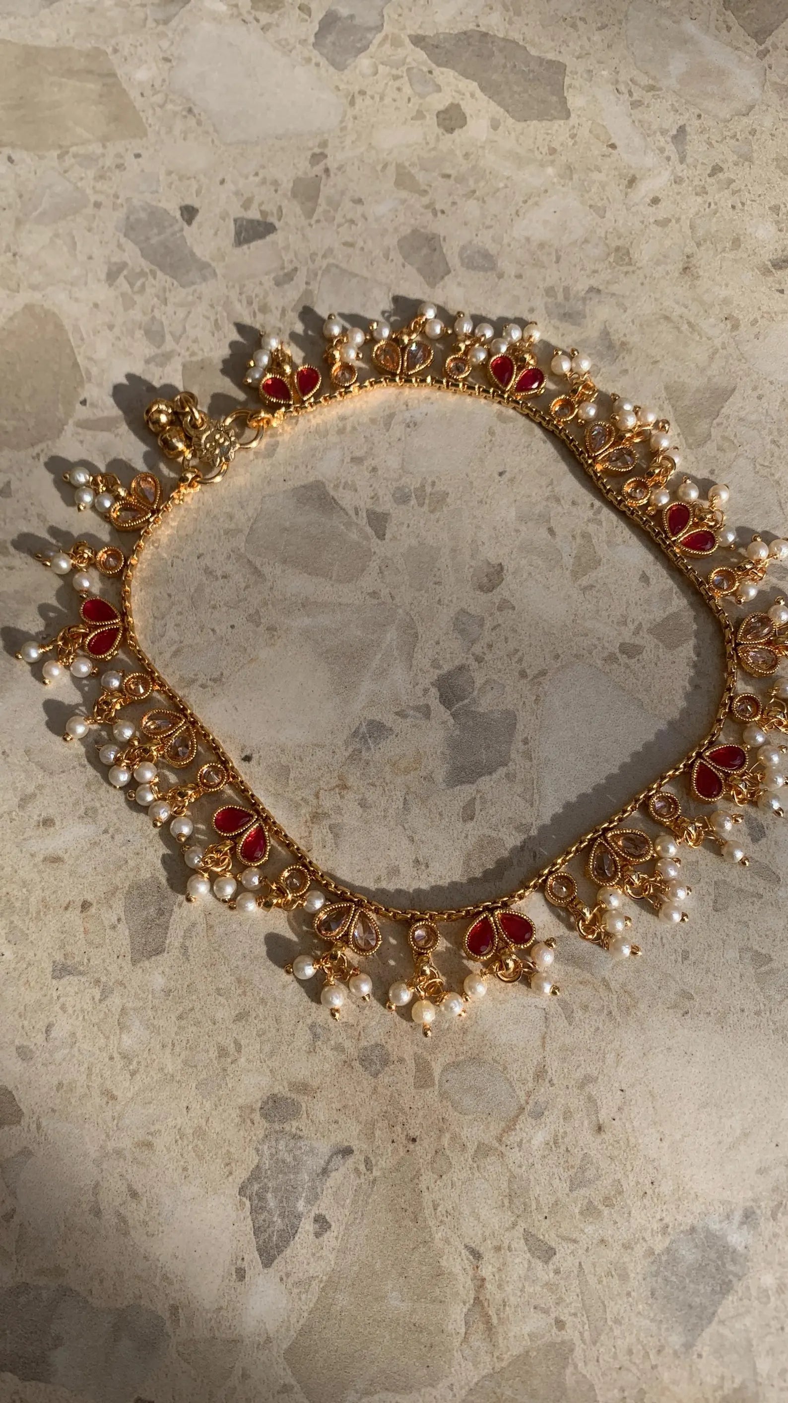 Meena Payals feet accessory anklets golden polish polki payaldainty ankletIndian JewelryPakistani Jewellerypearl payal pearl anklet