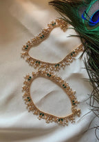 Meena Payals feet accessory anklets golden polish polki payaldainty ankletIndian JewelryPakistani Jewellerypearl payal pearl anklet