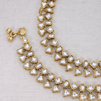 Amisha Gold Plated Kundan Chain Anklet  Indian Bridal Payal  Dainty Tradition & Boho Ankle Bracelet Gift for Her