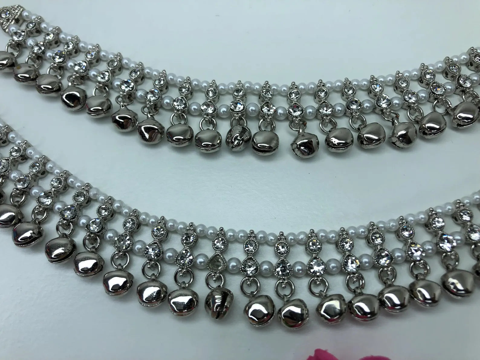 Anklets Pair in silver Colour with Ghungroo Adjustable sizePayalPunjebanJhanjranPremium Quality