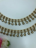 Antique Stone Anklets Pair Adjustable SizePayalJhanjranPunjebanPremiu Quality