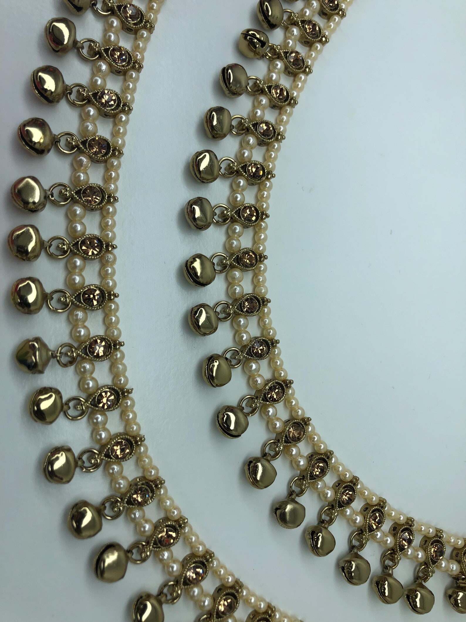 Antique Stone Anklets Pair Adjustable SizePayalJhanjranPunjebanPremiu Quality