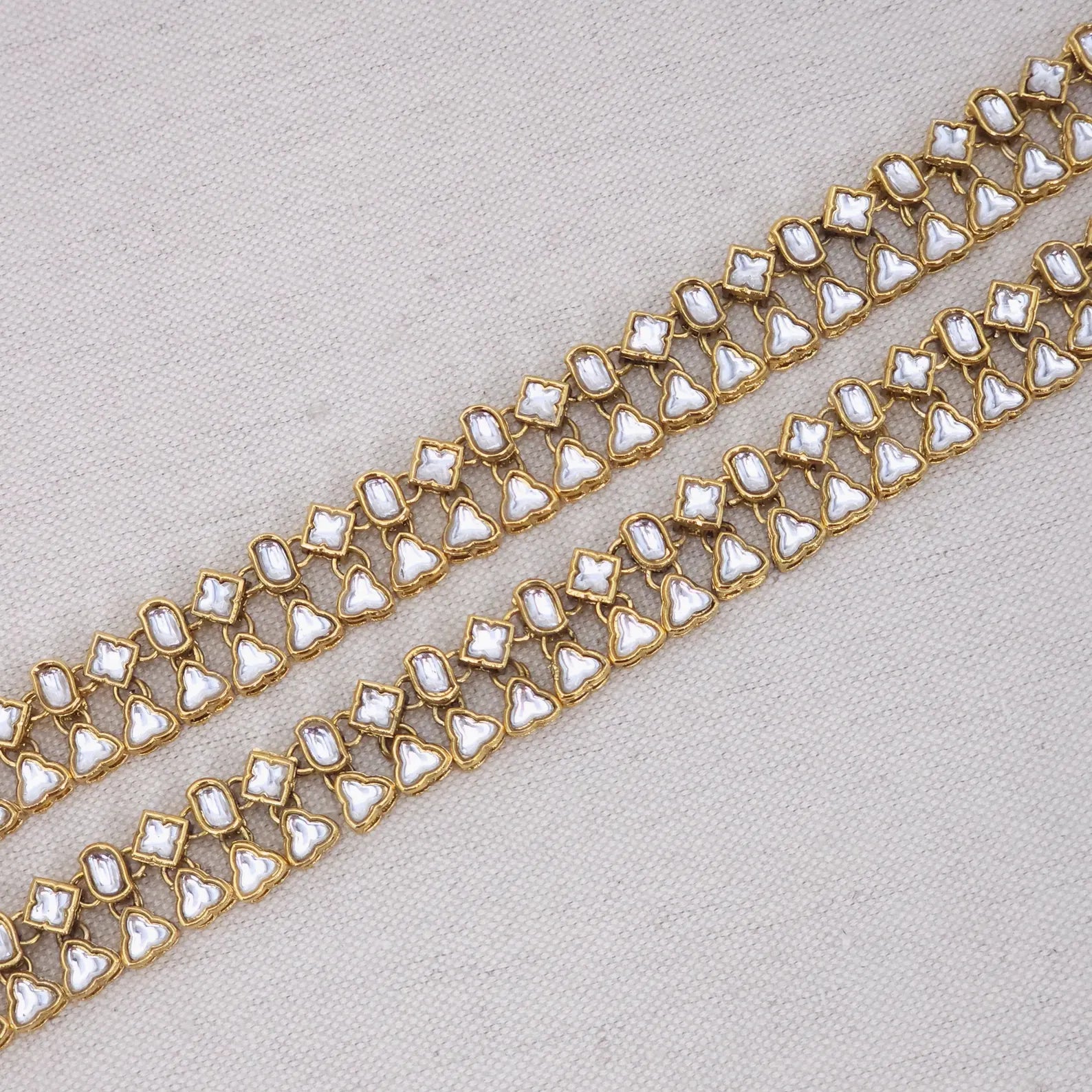 Amisha Gold Plated Kundan Chain Anklet  Indian Bridal Payal  Dainty Tradition & Boho Ankle Bracelet Gift for Her