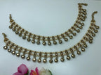 Antique Stone Anklets Pair Adjustable SizePayalJhanjranPunjebanPremiu Quality