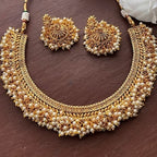 Gold Choker Necklace _indian Gold Necklace_indian Choker_