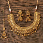 Antique Gold Necklace_indian Choker_south Indian Necklace_ Ganesha Necklace_